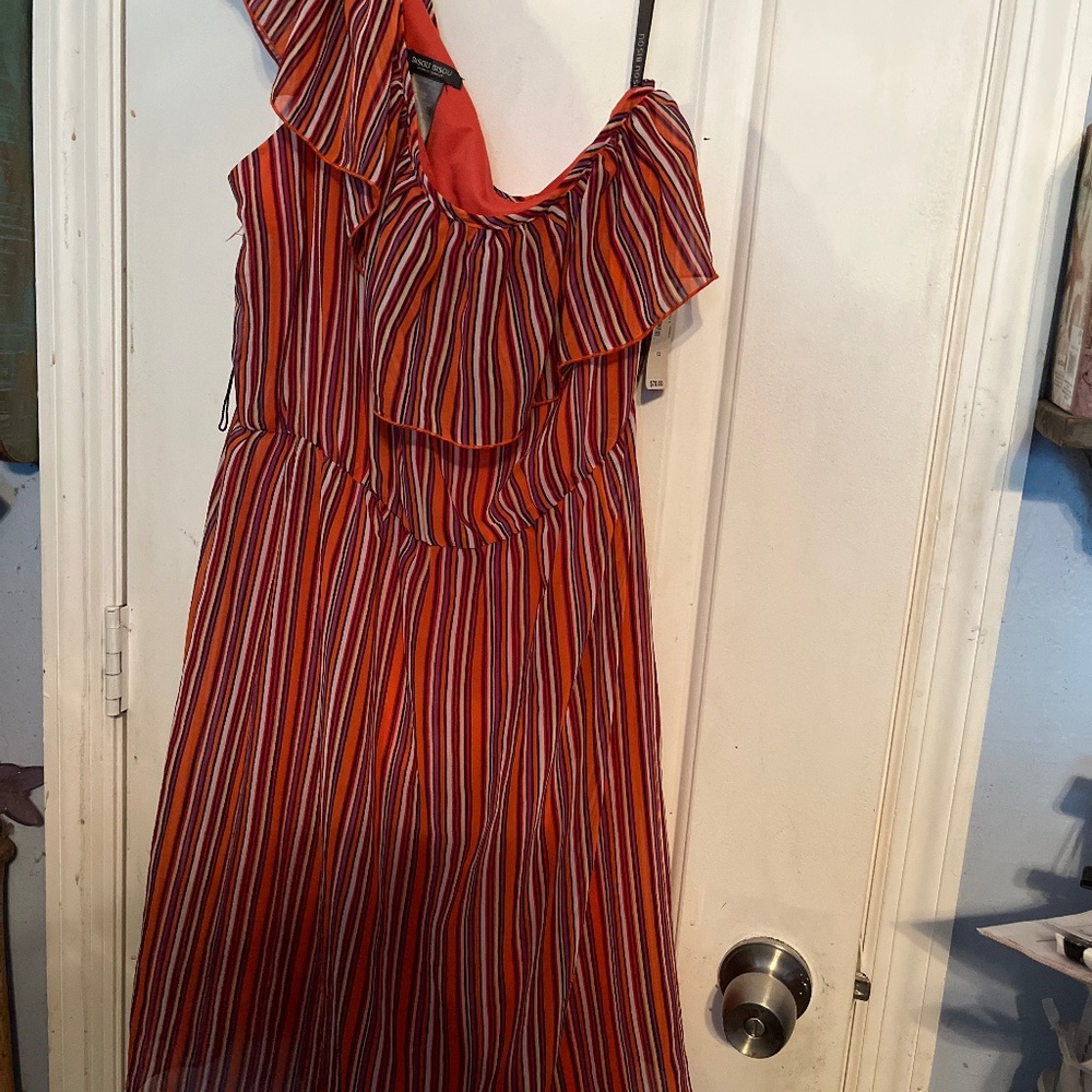 BisouBisou multicolored one shoulder dress